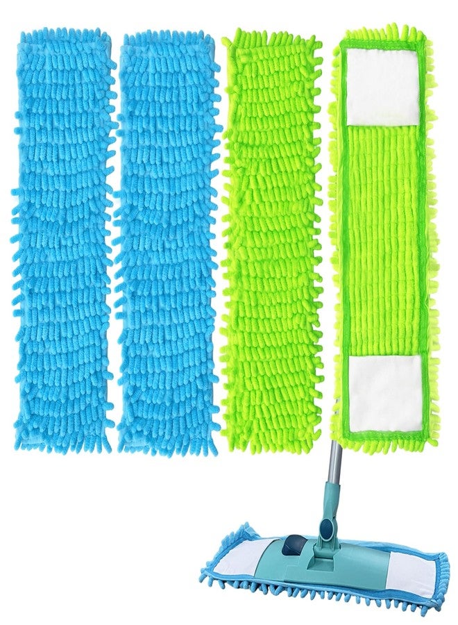 SureOBliss 4PCS 16'' Microfiber Dust Mop Pads Compatible with Leifheit 55210,Reusable Mop Refills,Replacent Wet Mopping Pad & Washable Dry Sweeping Cloths for Hardwood Floor/Tile/Marble Cleaning - Image 1